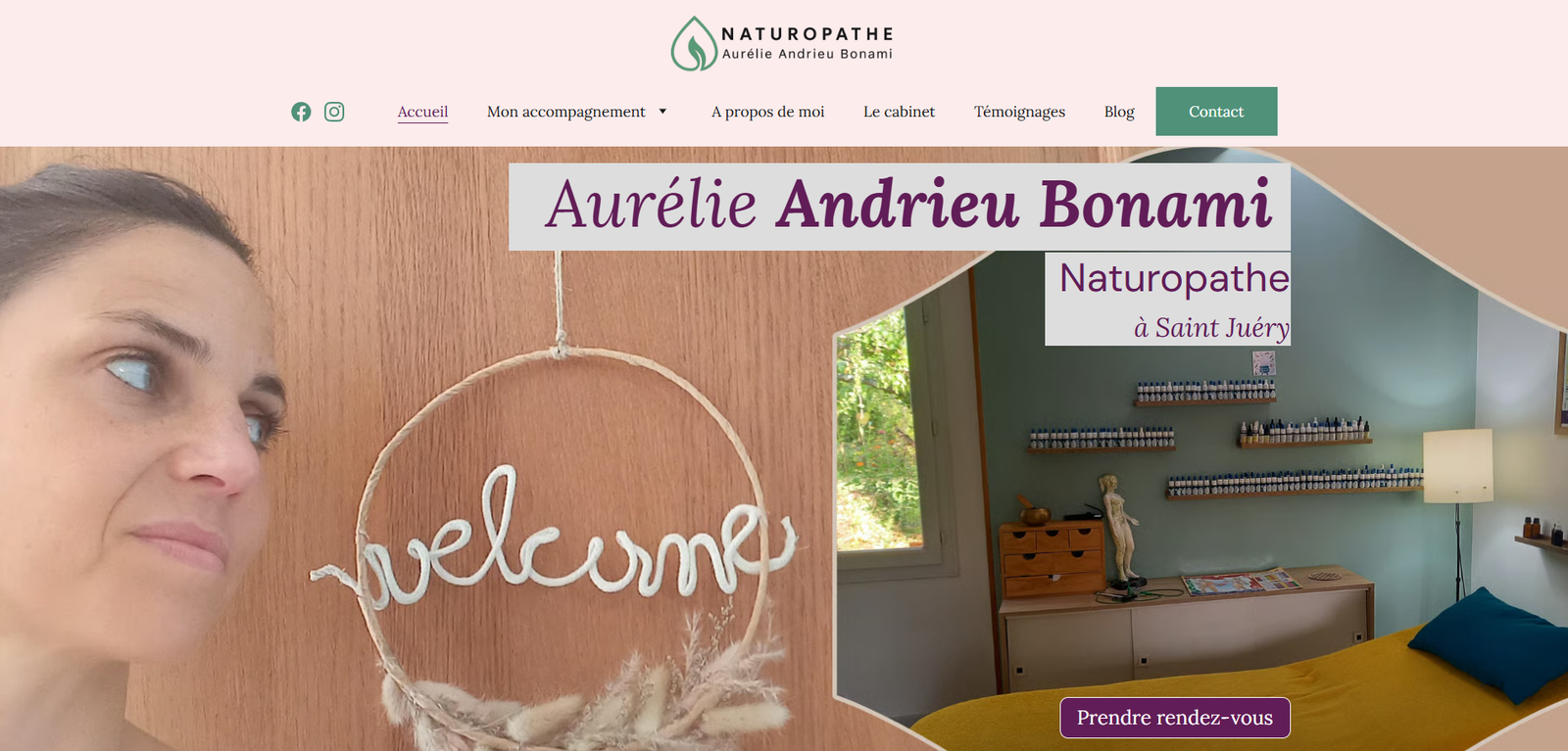 Capture d'écran du site Bonamaure (Naturopathe)
